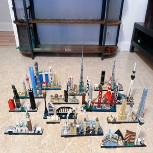 MINISO 시티 스카이라인 시리즈 21026 빌딩 블록 세트 크리스마스 선물에 적합 레고 파티클과 호환되지 않음