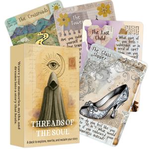 영혼의 나뭇결 오라클 덱, 자기 성찰, 창조 및 개인 성장을 위한 50개의 정교한 오라클 카드, 12x8cm, 타로 카드