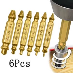 손상된 부러진 나사 추출기 드릴 비트 세트 스트립 부러진 나사 볼트 리무버 추출기 쉽게 철거 도구를 쉽게 제거합니다.