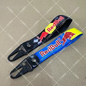 레드불 자수 키체인 태그 스트랩 가죽 액세서리 키태그 레이싱 키체인
