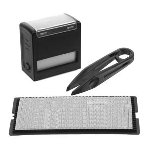 1세트 사무용 스탬프 키트 DIY 셀프 잉크 스탬프 ABS 메시지 텍스트 제작 도구 비즈니스 주소 학교 공예 마킹 재사용 가능