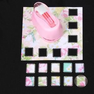 새로운 스탬프 모양 공예 펀치 엠보싱 기계 원형 펀치 톱니형 펀처 엠보서