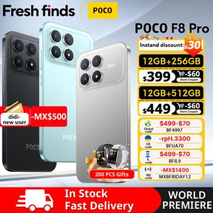 【월드 프리미어】POCO F8 Pro 5G 글로벌 버전 스마트폰 스냅드래곤 ®   8 엘리트 6.59인치 120Hz 하이퍼RGB AMOLED 디스플레이 6210mAh NFC