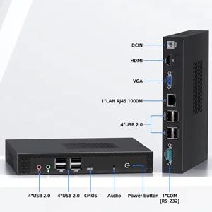 TexHoo 미니 PC, 윈도우 10 프로, 8GB DDR3L 256GB SSD, 듀얼 밴드 WiFi+BT, 인텔 i3/i5/i7 ITX 휴대용 PC, 4K@60Hz 오피스 미니 컴퓨터