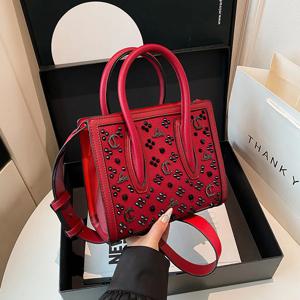 ​ ​ 2025 레이저 컷 토트백, 유럽풍 변형 가능한 숄더백 & 크로스백 여성용, 빈티지 데이투나이트 캐리올