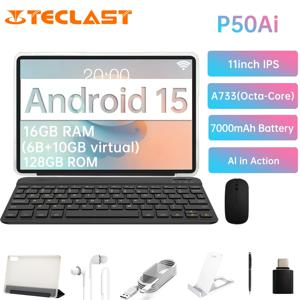 Teclast P50Ai 태블릿 (올위너 A733 8코어/6GB 램/128GB 롬/11인치/WIFI/7000mAh/안드로이드 15) 키보드 및 액세서리 번들 포함
