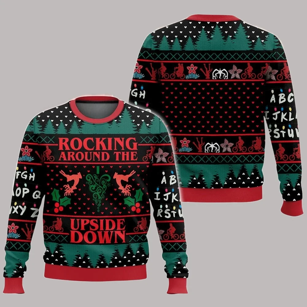 헬파이어 크리스마스 에디 먼슨 어글리 크리스마스 스웨터 재미있는 휴일 파티 풀오버 스웨터 남녀 공용 크리스마스 선물 2026