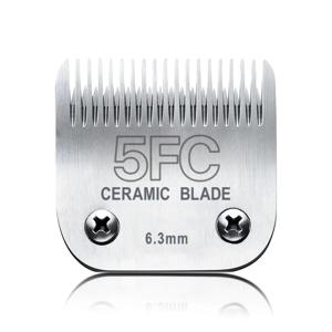 5FC 분리형 애완견 고양이 미용 헤어 트리머 블레이드(앤디스, 오스터 A5, 왈 KM 시리즈 클리퍼용), 세라믹+탄소강으로 제작