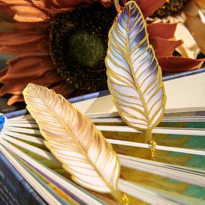 1개 빈티지 깃털 금속 책갈피 브론징 체인 펜던트 포함 문학적 선물 책 애호가 독자 작가 크리스마스 생일용