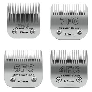 4FC/5FC/7FC/3 3 4FC 분리형 애완동물 털 트리머 블레이드, Andis, Oster A5, Wahl KM 시리즈 클리퍼용, 세라믹+탄소강 소재
