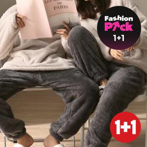 추위대비 할인  적당한 두께로 답답함없는 온가족 필수품 밍크털 수면잠옷 1+1