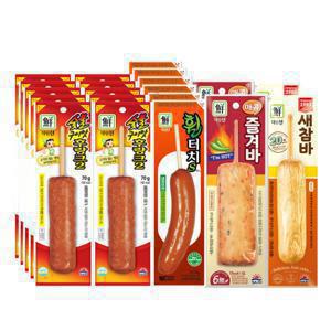 사조대림 (대림냉장) 핫바 숯불구이맛후랑크 10개+매콤바 2개+휠터치 6개+새참바 2개