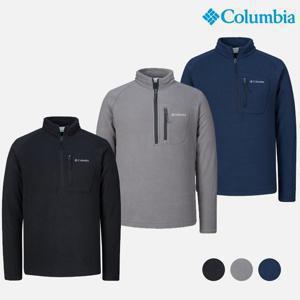 컬럼비아 (대전신세계)컬럼비아 남성 기본 솔리드 하프 집업 플리스 티셔츠 XO6410