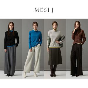 (현대홈쇼핑)메시제이 25FW 따스온 기모 터틀넥 블라우스 4종