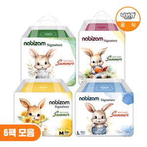 시그니처 썸머 팬티형 기저귀 6팩 모음