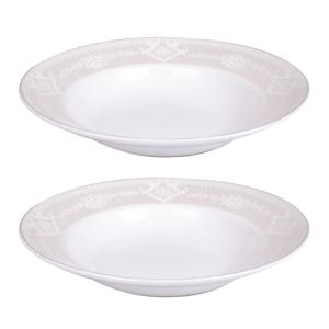 [롯데백화점]본차이나 레이스 9인치 림스볼 2인세트 2p 스프볼 파스타볼