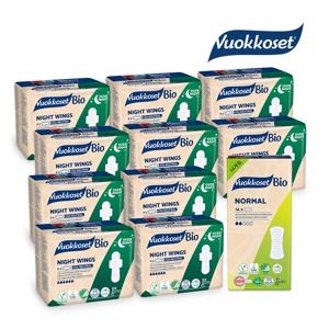 핀란드  유기농 생리대 나이트윙 10팩+팬티라이너(14p) 1팩