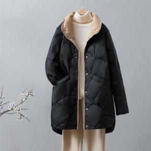 프리미엄 오리털 경량 패딩 코트 자켓 보온 여성 점퍼
