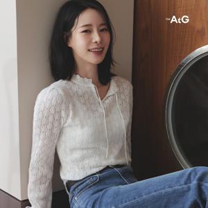 [최초가69,900원]더엣지 25FW 울혼방 보헤미안 니트 블라우스