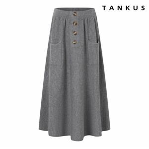 정상가:69,000원 ㅣ 페이크 버튼 포켓 플레어 스커트 (TX3SK014L0)