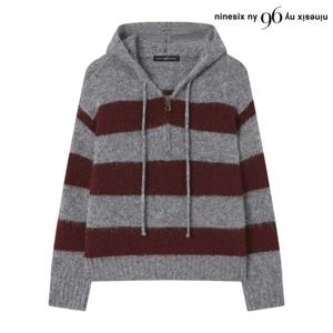 [롯데백화점]후드 반집업 단가라 긴팔 니트 (NP4KT005L0)