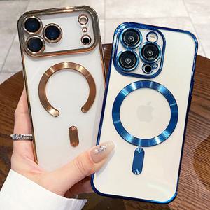 아이폰17 16 15 14 13 12 11프로 맥스 풀커버투명맥세이프케이스