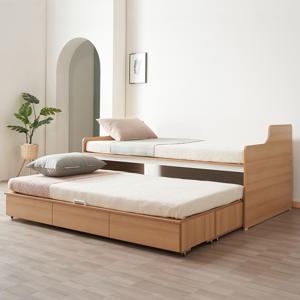 *Sofia 소피아 싱글침대/이단 슬라이딩 수납침대 프레임(매트제외) 국내제조 E1등급