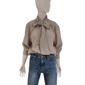 [롯데백화점][에이비에프지]리본포인트 퍼프소매 블라우스 ADY1QB42C