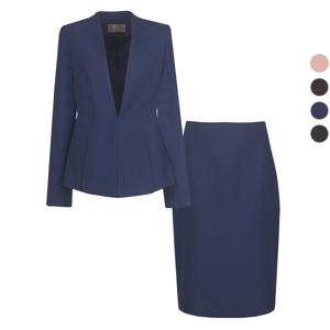 SET 여성 봄가을 라운드 정장자켓+스커트 세트