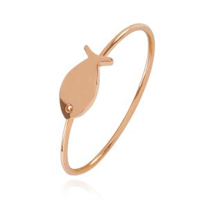 엘렌쥬얼리 14K 다비 물고기 미스 링 금 실 반지