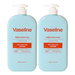 2개 바세린 딥 모이스처 바디로션 1000ml /대용량 건조한피부용 고보습