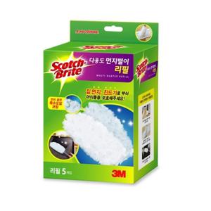 3M 극세사 다용도 먼지떨이세트 리필5개입 먼지닦이 정전기먼지털이개