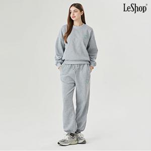 정상가:89,000원 ㅣ 레터링 자수 맨투맨 밴딩 조거 팬츠 기모 셋업 (DP3OW014A)