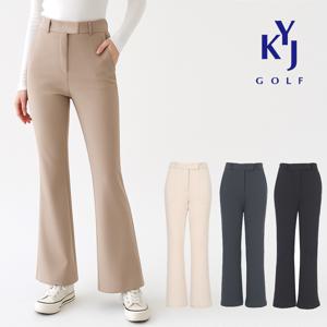 골프] 봄가을 뒷밴딩 부츠컷 슬랙스 여성 골프 바지 2기장 DPFLSL28