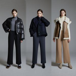 [1+1+1] 여성 코듀로이 세미와이드 기모 본딩 팬츠 3종세트(SCNW)