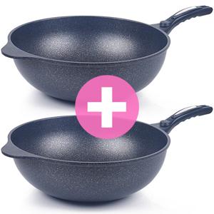 키친아트 쿠피아 양면마블 인덕션 궁중팬 34cm 1+1