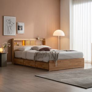 파로마 이즈 우든 LED 원목 수납침대+40T라텍스매트 SS IDH014