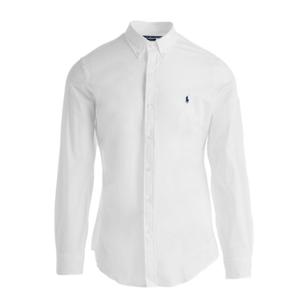 23FW 네이비 포니 슬림핏 셔츠 화이트 710832480 002