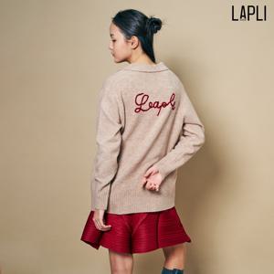 [최초가 109000원] 레터링 자수 오픈카라 니트_LKTSF123018