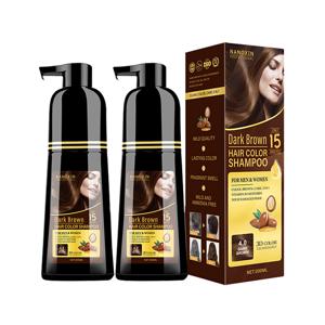 나녹신 간편하고 빠른 새치커버 염색샴푸 200ml, 다크브라운 2개