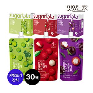 슈가로로 4kcal 곤약젤리 청포도10팩+리치10팩+망고스틴10팩