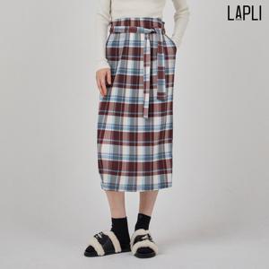 [최초가 139000원] 체크 패턴 스트랩 스커트_LPSKW024003