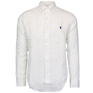 24FW 포니 로고 자수 린넨 셔츠 화이트 710794141 005