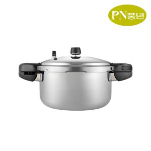 국산 통5중 인덕션&가스 8인용 압력솥 4.5L /하이클래드 애니파이브IH 압력밥솥 누룽지 가마솥 스텐
