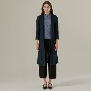 [최초가 207000원] 입체 이중주름 플리츠 A라인 롱 자켓_YI08WNPJK03