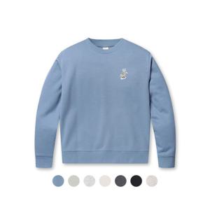 [프로젝트엠] 남여공용 문베어 세미오버핏 플리스 맨투맨_EPD4TR1950