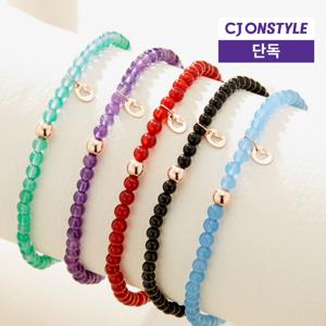 [정가 149000원] [CJ단독] 14K핑크골드 천연비드팔찌 5종 택1