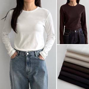 국산 워싱 면 모달 스판 무지 슬림핏 긴팔티 -CTS0875-
