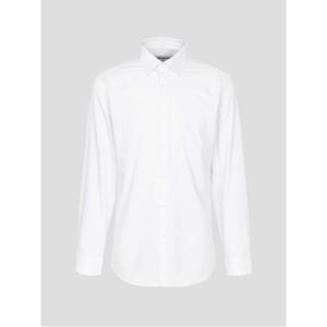 이지케어 스트레치 트윌 솔리드 슬림핏 셔츠 - 화이트 (MA5764FS11)