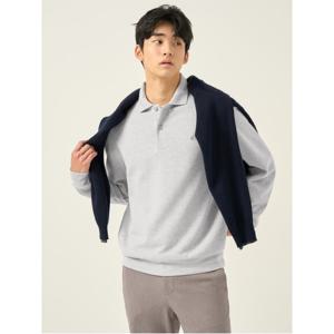 클래식 소프트 코튼 칼라넥 티셔츠  라이트 그레이 (BC5941C202)